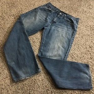 Vintage Calvin Klein Men's Jeans 34w Relaxed Straight Easy Fit Y2K Medium Wash